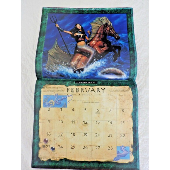 Magic The Gathering 1997  Wall Calendar 12 Magic Art Paintings 12x14 inches EUC - Picture 4 of 14